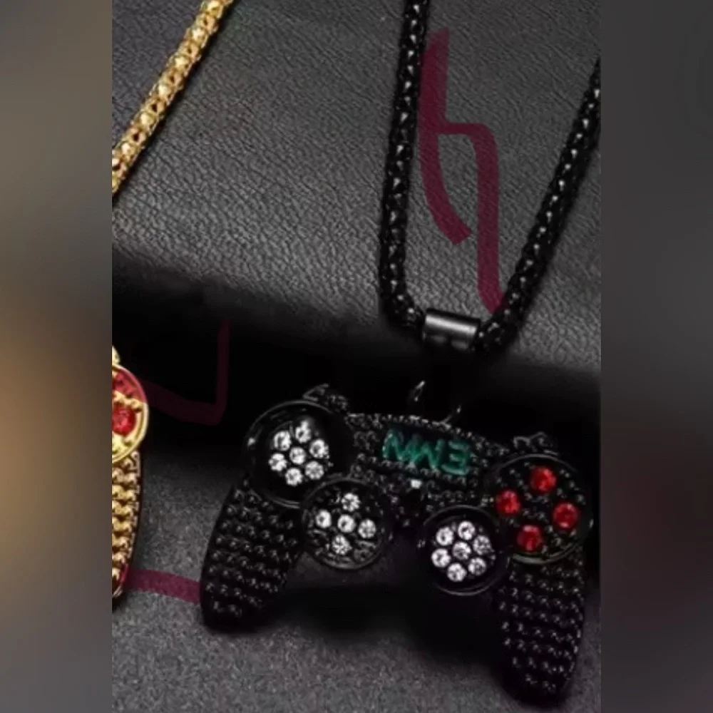 NWT! RetroBlack PlayStation Controller Pendant Necklace for Gamers